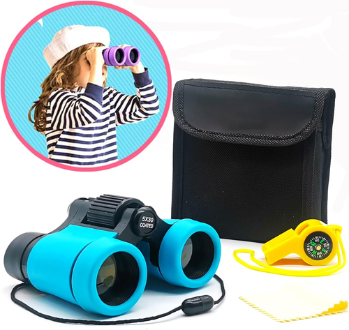 Kids Binoculars Best Gifts for 3-12 Years Boys Girls High-Resolution Optics Shoc - Picture 9 of 12