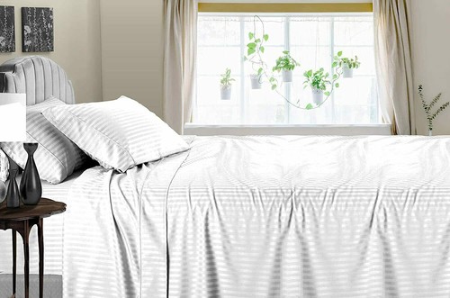 Sábana plana de lino Dream + 2 fundas de almohada de algodón egipcio tamaño completo varios colores - Imagen 17 de 162