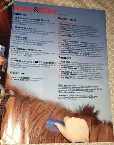 Horse & Rider Magazine March 2011 Face Time - 50 Years Of Trends - Picture 2 of 3