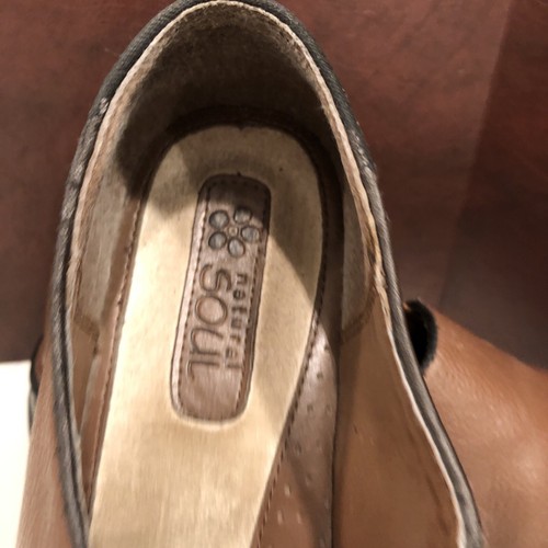 Natural Soul Sz 10 Slip On Shoes Brown Leather Sydney - Picture 4 of 16