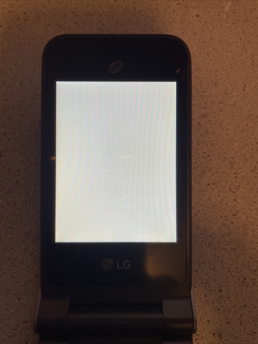 LG Classic 4G LTE 8GB Flip TracFone L125DL - WHITE SCREEN - AS IS