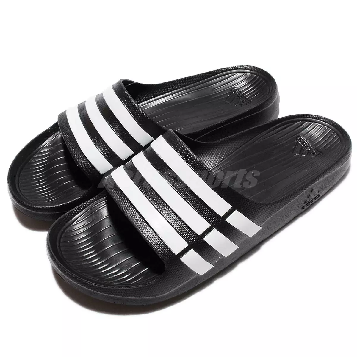 adidas Slide Black White Unisex Sports Sandals G15890 | eBay