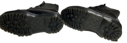 Dr. Martens Sinclair Lamper Leopard Emboss Boots Women's Size 8 Black Patent - Picture 7 of 9