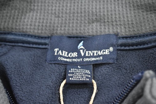 Giacca termica Tailor Vintage uomo grigia full zip waffle maglia foderata in pile L - Foto 7 di 12