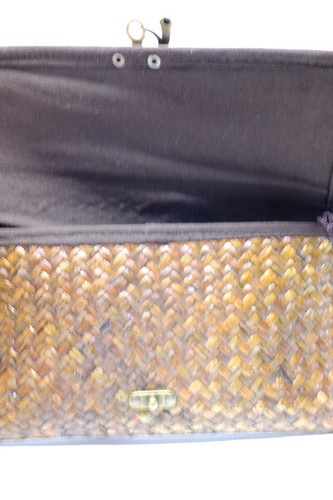 Rattan Bag Clutch Purse Shoulder Crossbody Boho New W Tags Christmas Gift - Picture 7 of 8
