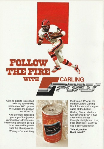 Chicago Fire World Football League 1974 guía de medios WFL - Imagen 2 de 2