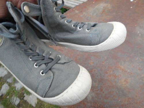 RARES BASKETS PALLADIUM GRISES T 34 COMME NEUVES A 19€ ACH IMM FP COM MONDIA - Foto 10 di 11