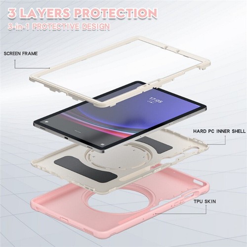 For Samsung Galaxy Tab S7 S8 S9 FE Plus S10 Tablet Shockproof Case Stand Cover - Bild 42 von 102