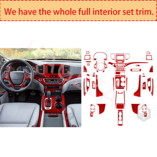 Red Carbon Fiber Car Storage Box Frame Trim For Honda Ridgeline /Passport /Pilot - Foto 12 di 16