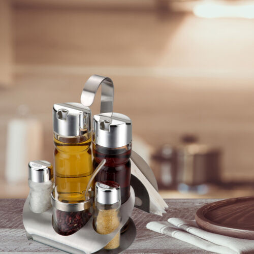 Seasoning Bottle Set Kitchen Bottles Condiment Stainless Steel Container - Picture 7 of 12