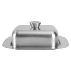 Food Dish Container Stainless Steel Butter Box Silver Preservation