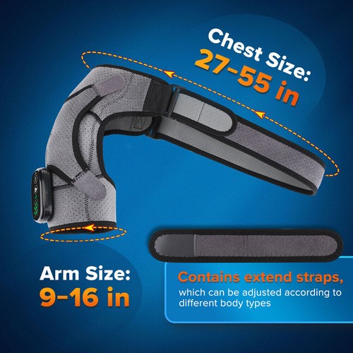 Electric Heated Shoulder Massager Brace with Vibration Therapy Joint Pain Relief - Picture 12 of 15