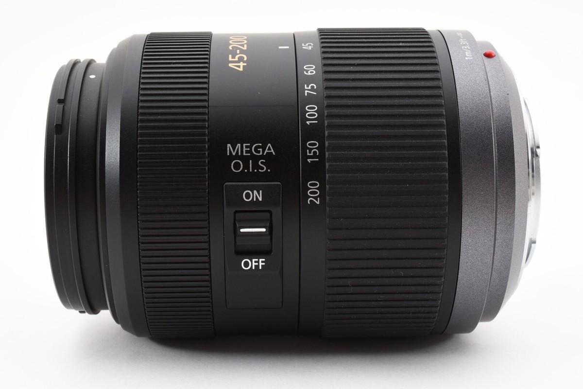【極美品】Panasonic LUMIX G VARIO 45-200mm Panasonic LUMIX G VARIO 45-200mm F/4-5.6 Lens w/Hood, Case