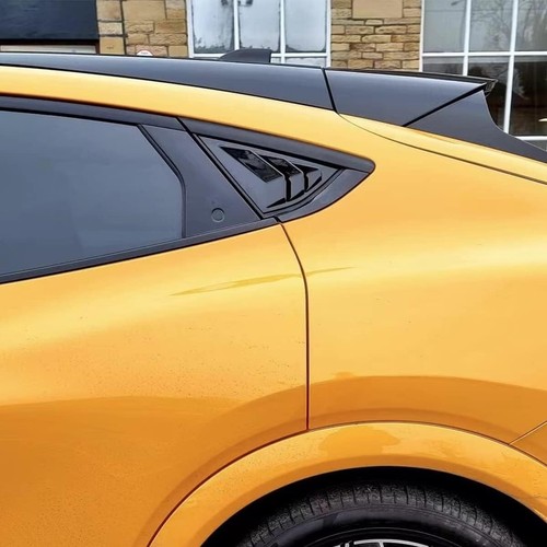 2 Pcs Gloss Black Side Quarter Window Scoop Louvers For 2021-2024 Mustang Mach E - Picture 4 of 9
