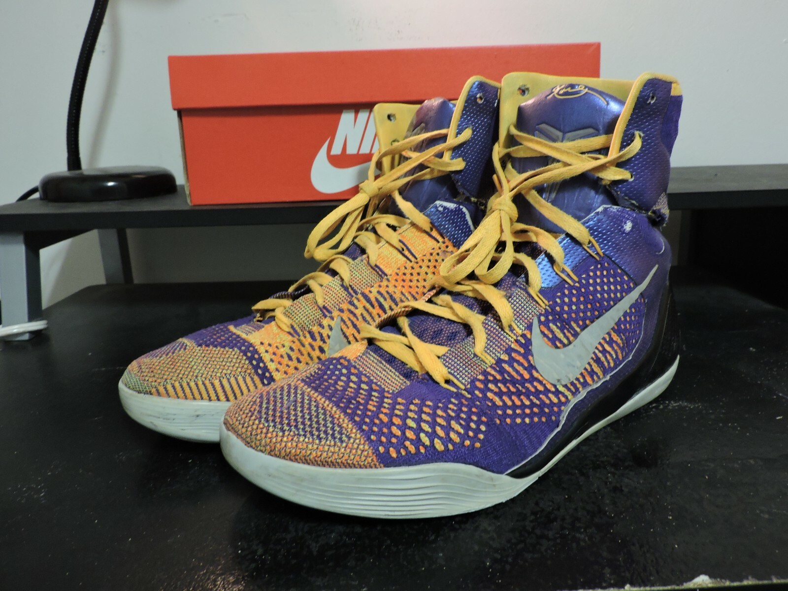 NIKE KOBE IX 9 ELITE TEAM TEAM TEAM LAKERS SHOWTIME MENS SIZE 12 2d0854 NIKE KOBE IX 9 ELITE TEAM TEAM TEAM LAKERS SHOWTIME MENS SIZE 12 2d0854