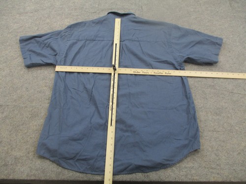 Greg Norman Shirt Mens Large Blue Short Sleeve Pocket Button Up Golf Adult - Picture 5 of 8