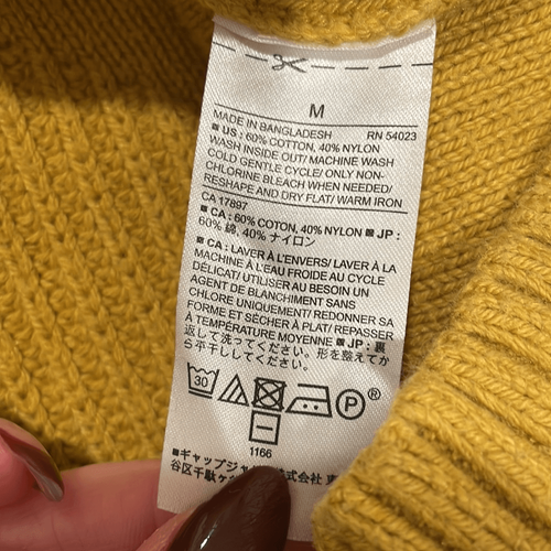 Banana Republic Golden Yellow Turtleneck Dolphin-hem Sweater size M - Picture 7 of 7