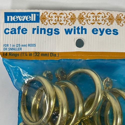 Newell 14 Cortinas Café Anillos Tono Dorado Plástico Para Varillas de 1" o Más Pequeñas - Imagen 7 de 10