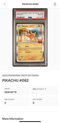 ピカチュウ swsh trick or trade 2022 psa10 ピカチュウ swsh trick or trade 2022 psa10 Trick or Trade