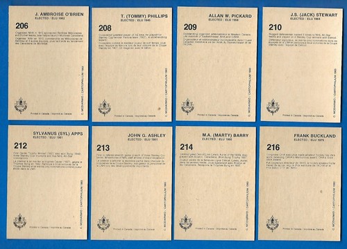 1983 (1985) CARTOPHILIUM HOCKEY HALL OF FAME HOF CARD 1-240 & PROMO SEE LIST - Picture 420 of 488