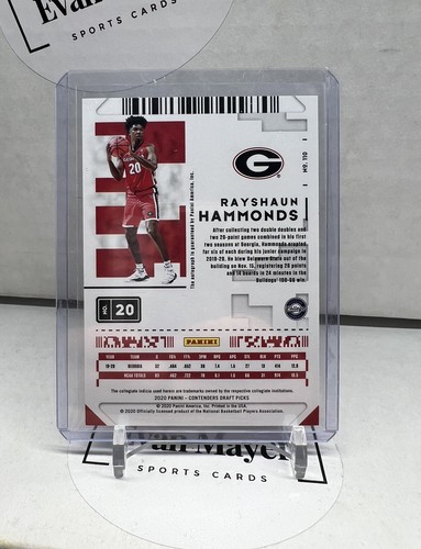 Rayshaun Hammonds 2020 Contenders Draft Auto Game Ticket Red Foil - Picture 2 of 2