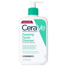 Cerave Foaming Cleanser with Hyaluronic Acid and  Ceramides & Niacinamide 16 oz