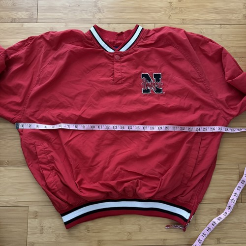 Vintage Starter Nebraska Cornhuskers 1/4 Button Pullover Red Men’s Size XL 90s - Picture 3 of 11