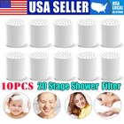 6 Packs 20-Stage Shower Head Filter Replaceable Filter Cartridges for Hard Water