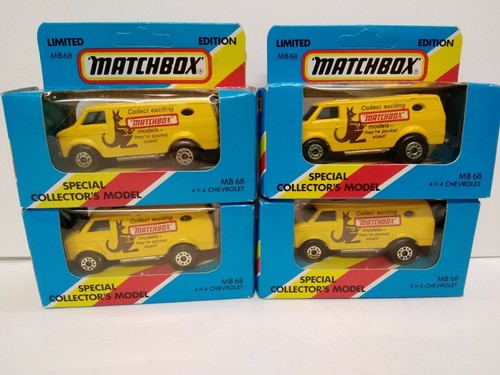 LOT OF 4 MATCHBOX 1/75 MB68 4X4 CHEV VAN "MATCHBOX" AUSTRALIAN Limited Edition