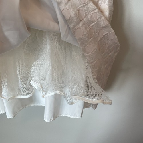 Laura Ashley Dress Girls 4T 4 Toddler Dots Cream Pale Pink Wedding Holiday Party - Picture 10 of 12