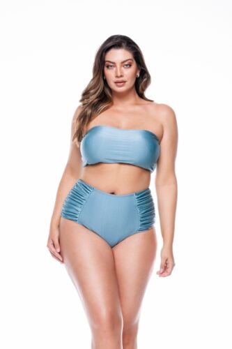 Plus Size Bikini with bow and Bulge, Adjustable Straps Uranus SIZE 4XL - LEHONA - Picture 2 of 3