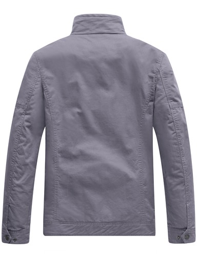 Chaqueta Militar WenVen Para Hombre Informal Lavada Algodón Chaqueta de Trabajo Ligero Otoño - Imagen 41 de 57