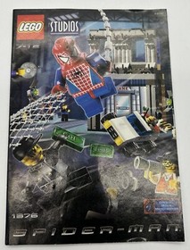 LEGO Studios: SPIDER-MAN ACTION STUDIO  1376, 100% Set-Instruction-BOX 2002