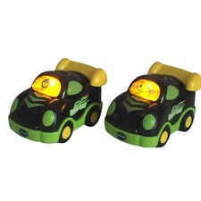 vTech Go Go Smart Wheels Green Black Race Car Lot of 2 Vehicles Tested