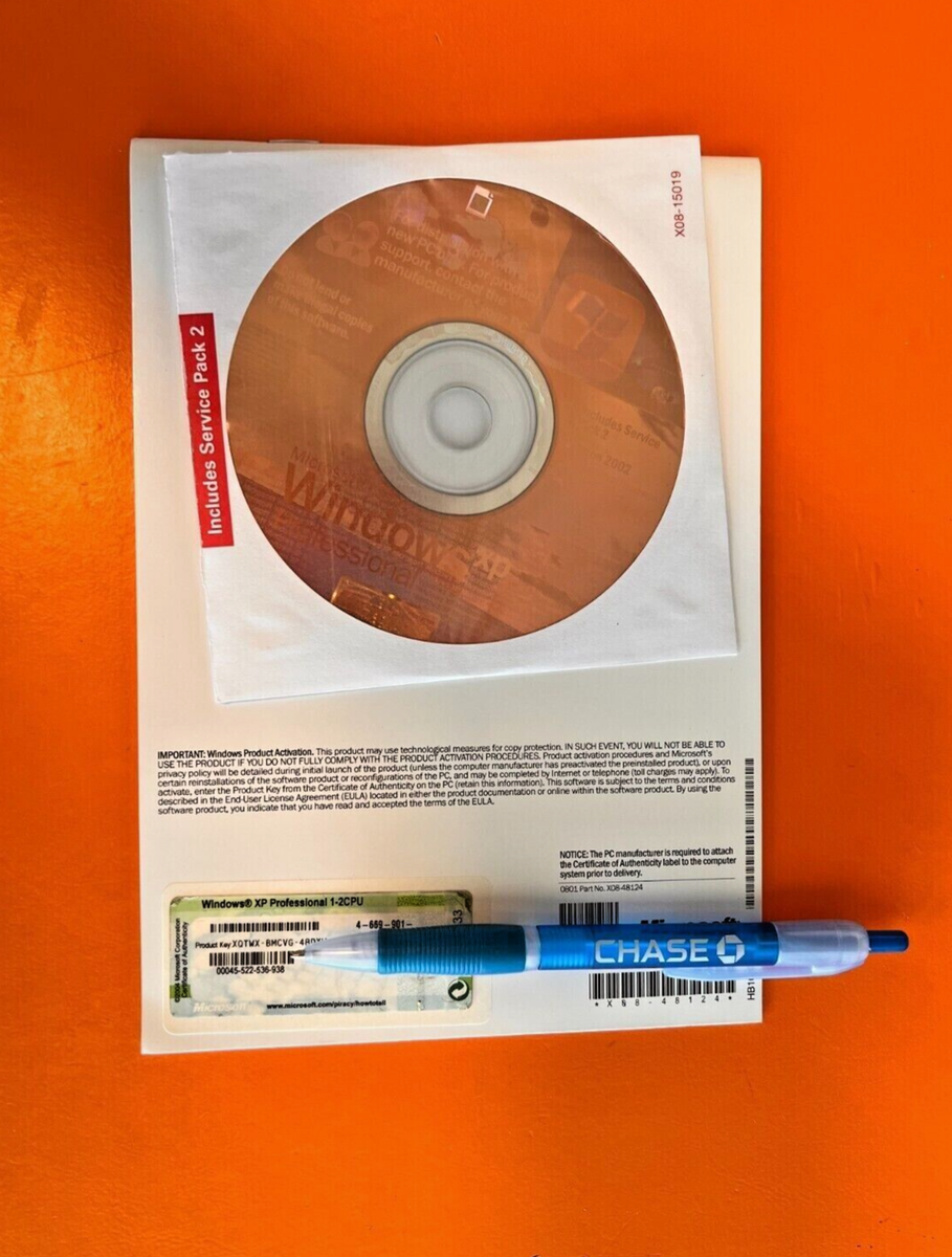 Microsoft Windows XP Pro Key and Disk Service Pack 2 Open Microsoft Windows XP Pro Key and Disk Service Pack 2 Open