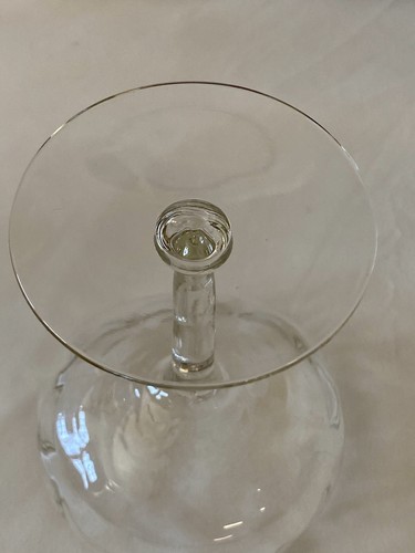 Palm Optic Champagne Glass by Morgantown-Delicate Clear Scalloped Drape Pattern - Picture 5 of 6