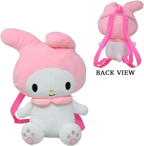 My Melody Hello Kitty Plüsch Rucksack 15 Zoll Stofftier Puppe, weiß/rosa - Bild 2 von 2