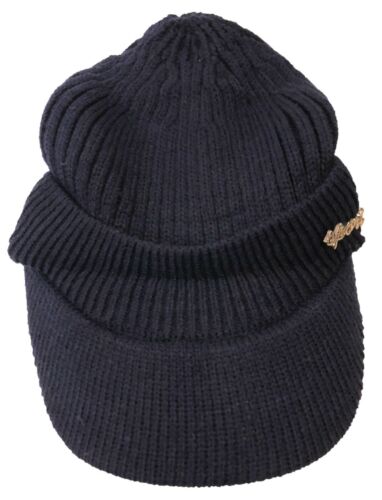 Men Women Winter Knit Cap Beanie Ski Visor Faux Fur knit Cap Hat - Picture 9 of 10