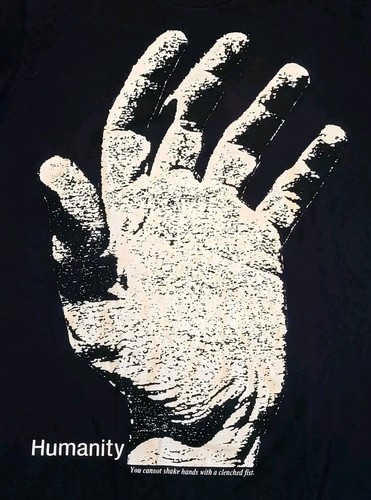 Anarchic Adjustment Humanity Open Hand Graphic Tee T-Shirt Kurzarm Gr. Small - Bild 5 von 10