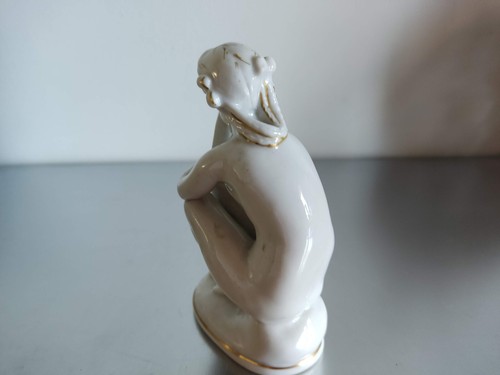 Vintage russische LFZ Porzellan Statue nacktes/nacktes Mädchen Lomonossow Figur - Bild 4 von 11