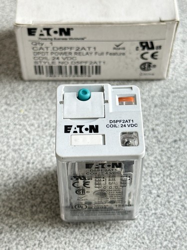 NEW Eaton D5PF2AT1 DPDT Power Relay Full Feature 24 VDC Coil - Picture 1 of 5