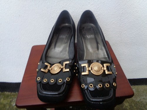 LODI size UK 8 / euro 40 genuine leather black loafers - Picture 5 of 12