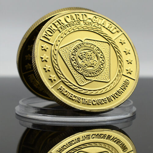 France Paris VIP Poker Card-Guard Chip Golden Coin Lucky Medal Las Vegas Nevada - Picture 5 of 12