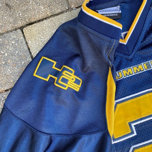 Sommer H2 Truck Vintage #2 blau und gelb Fußball Trikot Größe XL 2XL LESEN - Bild 7 von 11