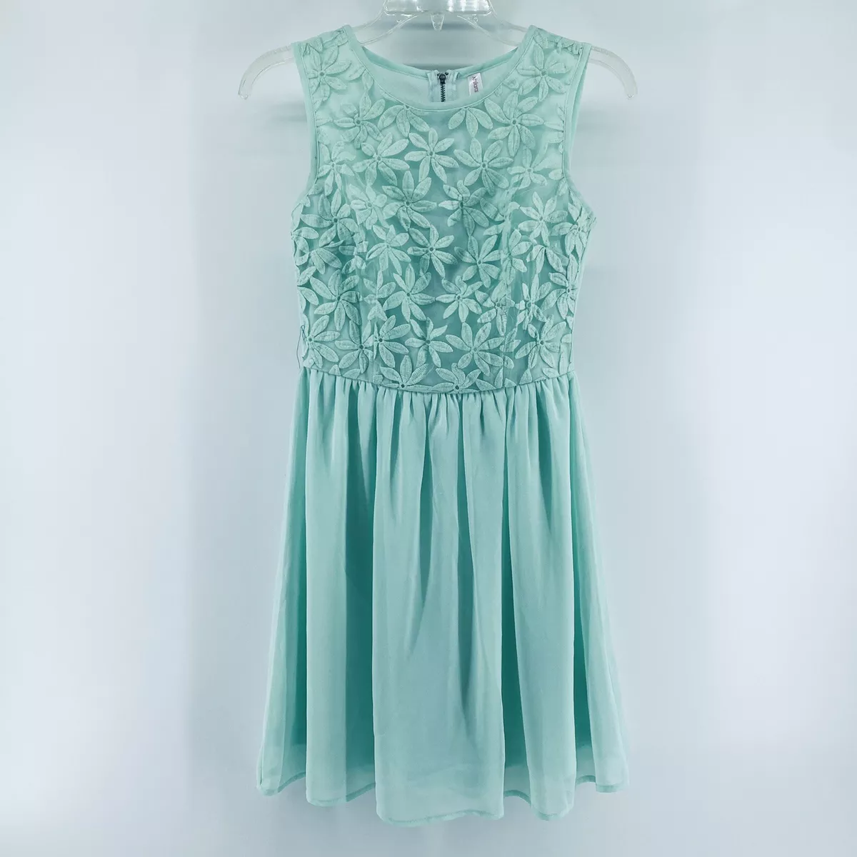 Sage green fit cheap and flare dress