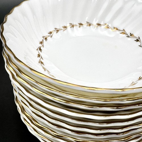 Royal Doulton ADRIAN MCM 5.25” Fruit/Dessert Bowls SET/12 Gold Laurel England - Picture 3 of 20