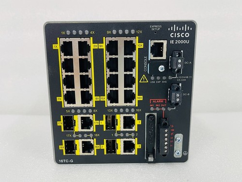 Cisco IE-2000U-16TC-G 16x FE RJ45 & 2 GE + 2 FE Combo Industrial Ethernet Switch - Picture 3 of 5
