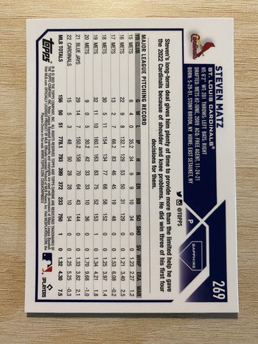 2023 Topps Chrome Sapphire Edition #269 Steven Matz - Picture 2 of 2