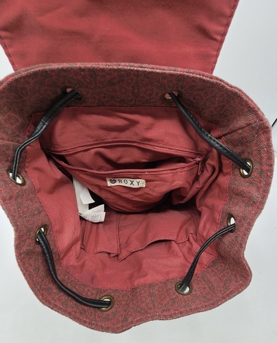 ROXY 100% Cotton Drawstring Backpack Pre-owned - Picture 12 of 12