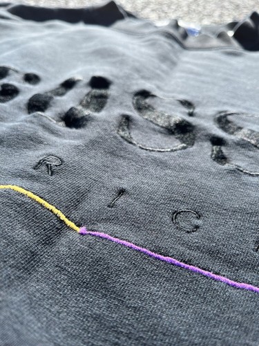 Vintage BOSS America 90s Streetwear Crewneck Sweatshirt Size L Large Black - Picture 4 of 7